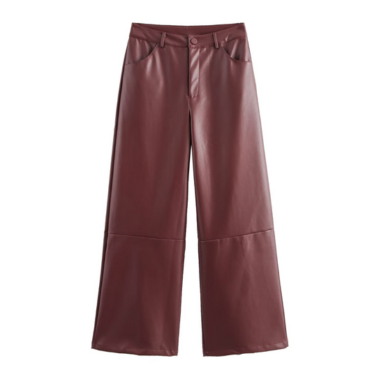 BB Burgundy Kunstlederhose