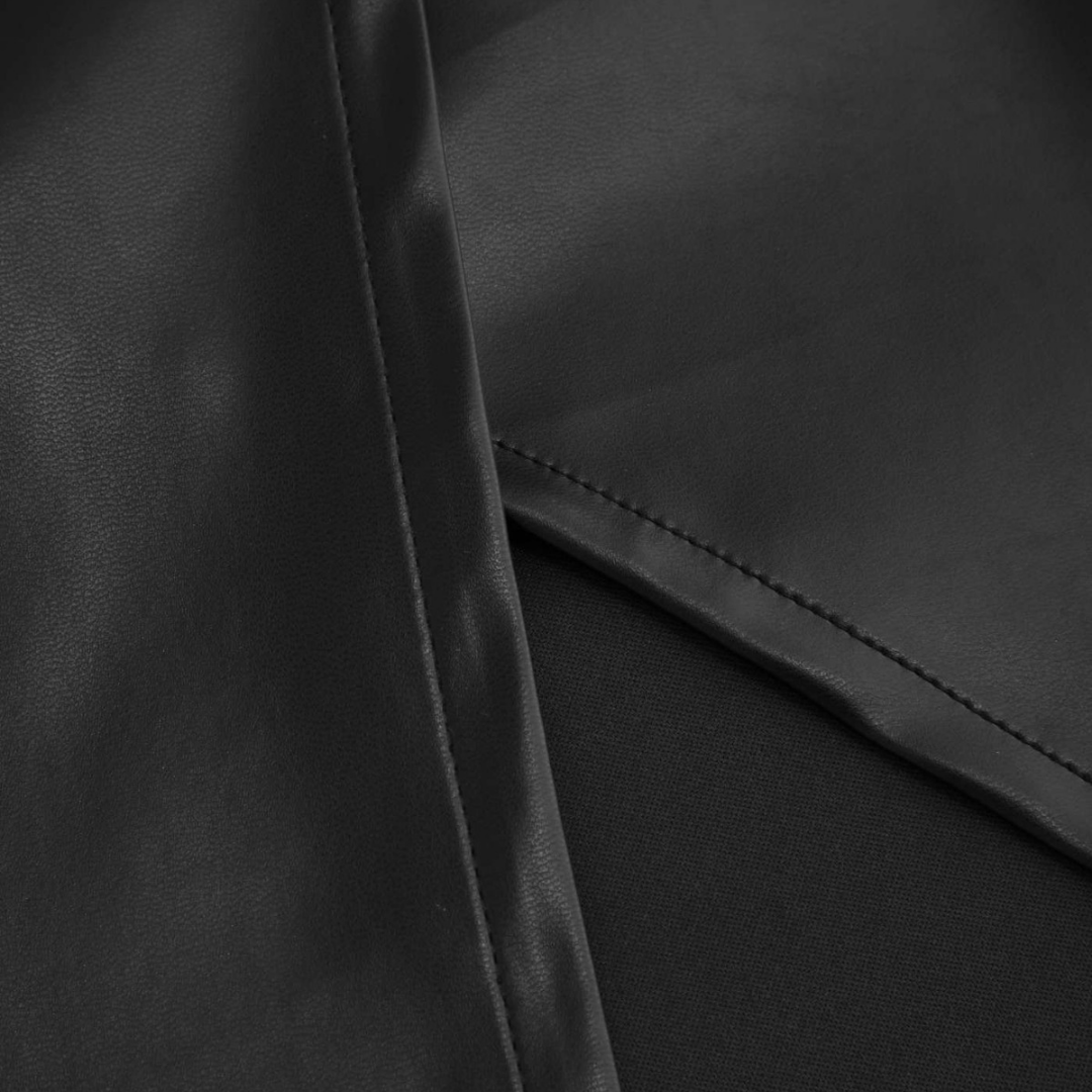 BB Lederrock schwarz rot