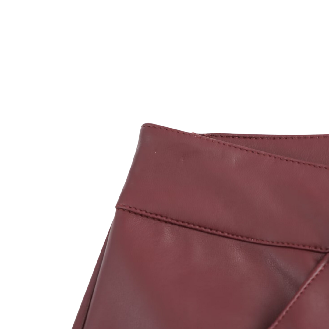 BB Burgundy Kunstlederhose