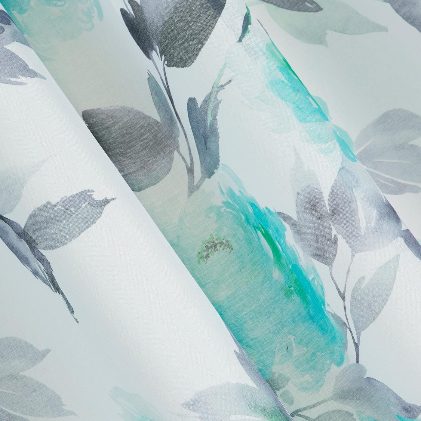 Gardine AIDA-Vorhang aus Etamine mit einem Blumen- oder Blättermotiven Ösen (2 St), halbtransparent, Etamine