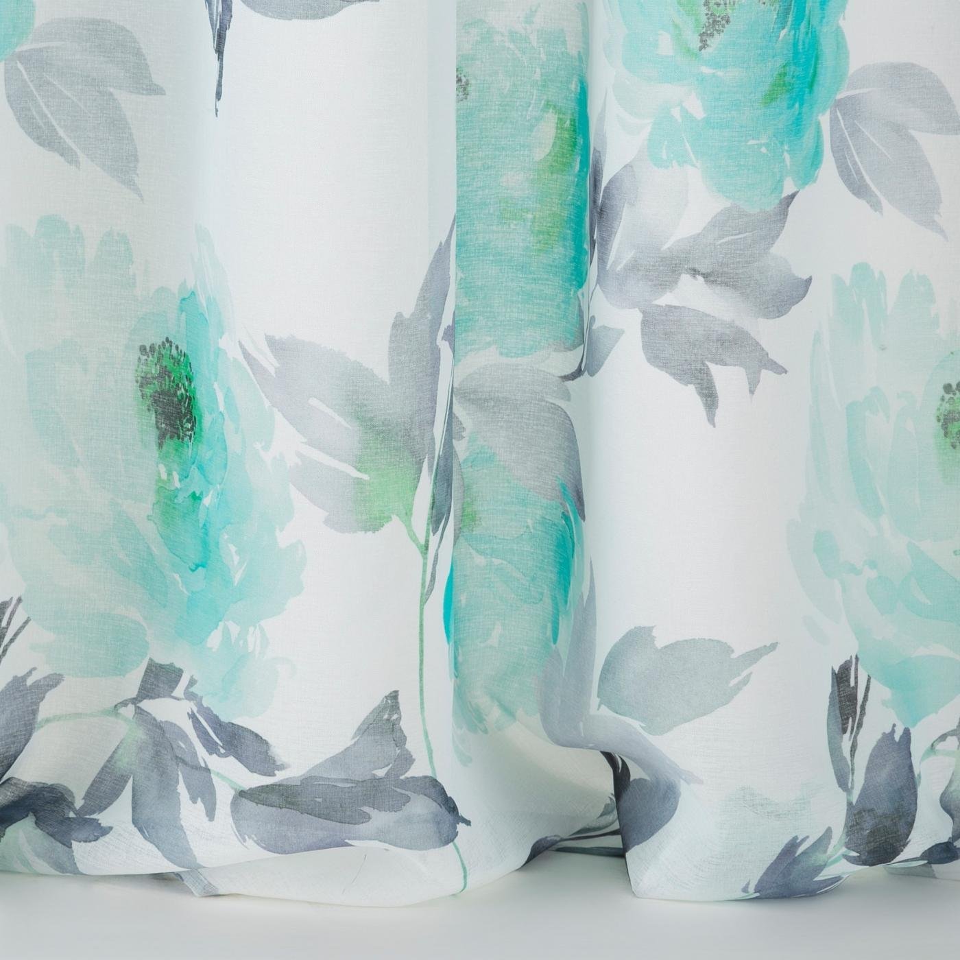 Gardine AIDA-Vorhang aus Etamine mit einem Blumen- oder Blättermotiven Ösen (2 St), halbtransparent, Etamine