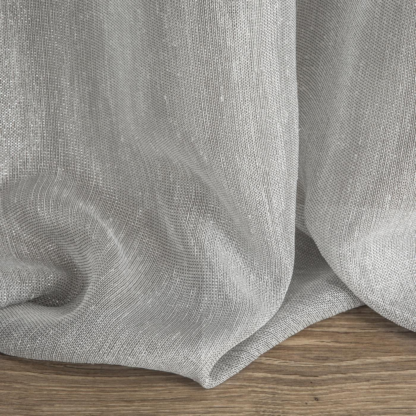Gardine ELICIA Vorhang mit glänzendem Faden Ösen (2 St), halbtransparent, Etamine, 140x250 cm