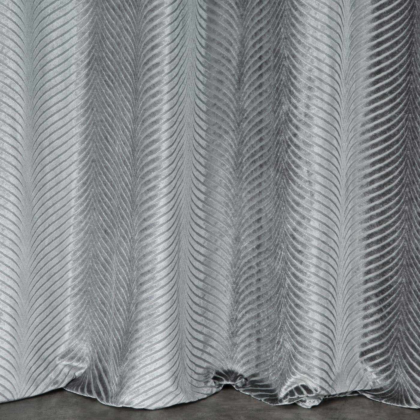 Gardine LUSSI-Vorhang aus glänzendem Samt mit Jacquardmuster Ösen (2 St), abdunkelnd, Jacquard