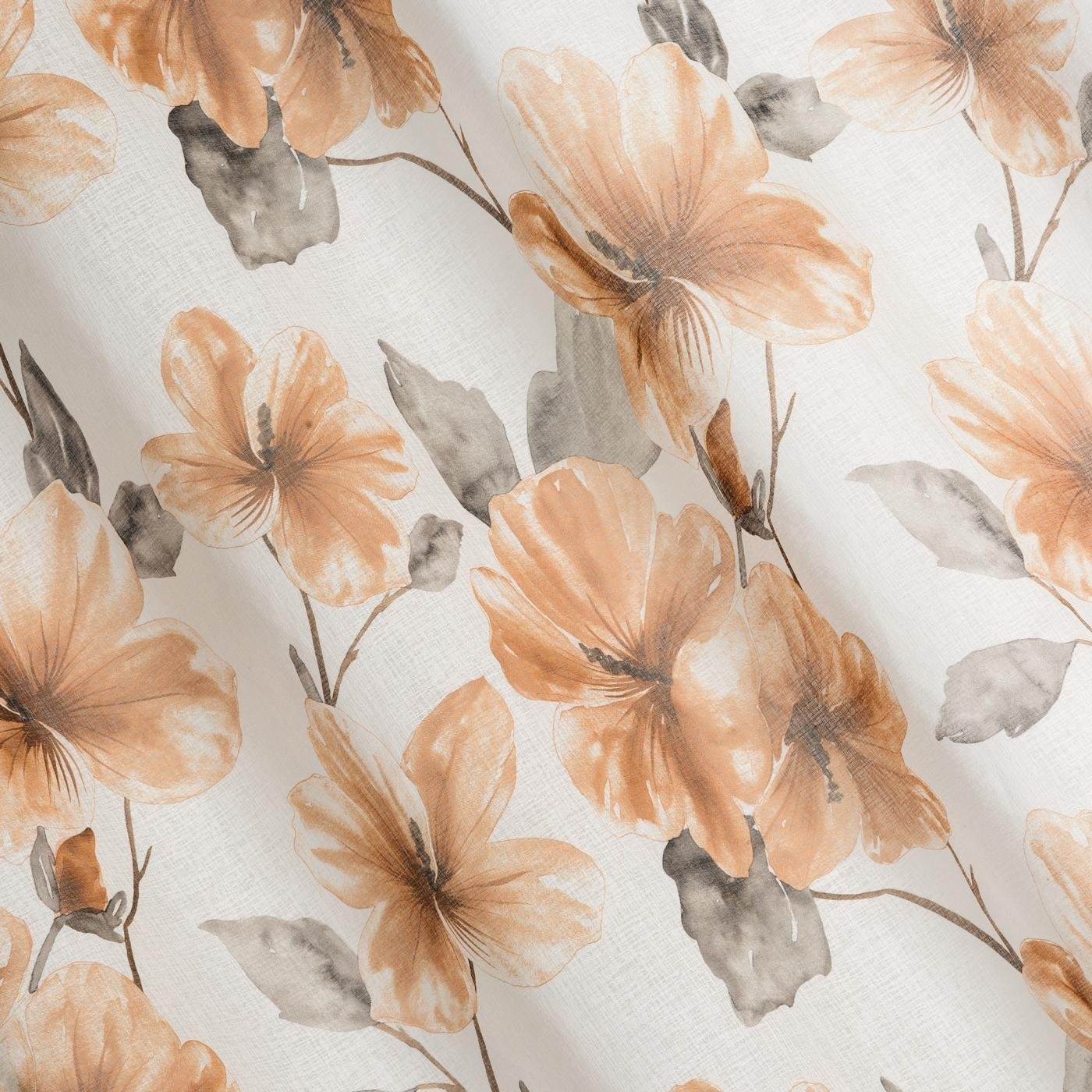Gardine AIDA-Vorhang aus Etamine mit einem Blumen- oder Blättermotiven Ösen (2 St), halbtransparent, Etamine