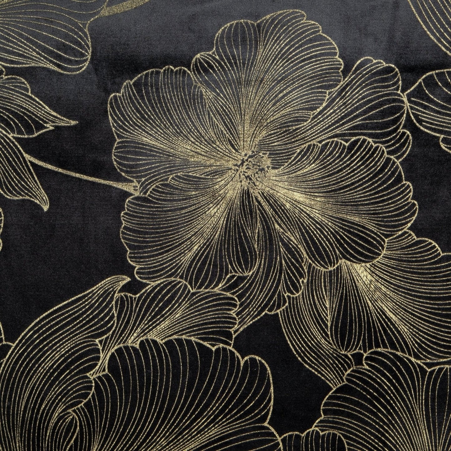 STELLA-Vorhang aus weichem Samt mit silbernem Blumenmotiv,(2ER Set),140 x 250 cm, Ösen/Räder