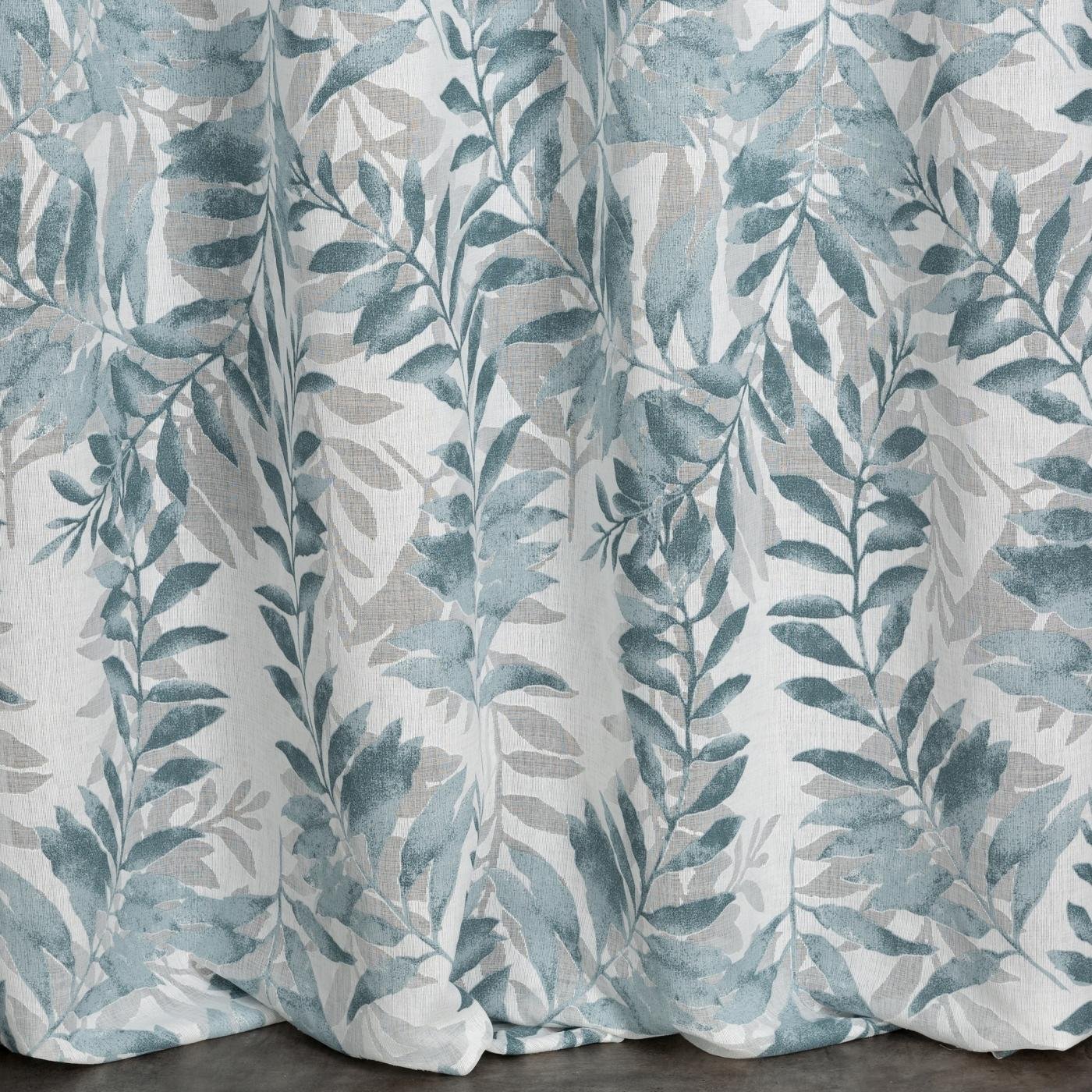 Gardine AIDA-Vorhang aus Etamine mit einem Blumen- oder Blättermotiven Ösen (2 St), halbtransparent, Jacquard