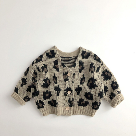 BB Stylische Kinder-Pullover mit Leopardenmuster