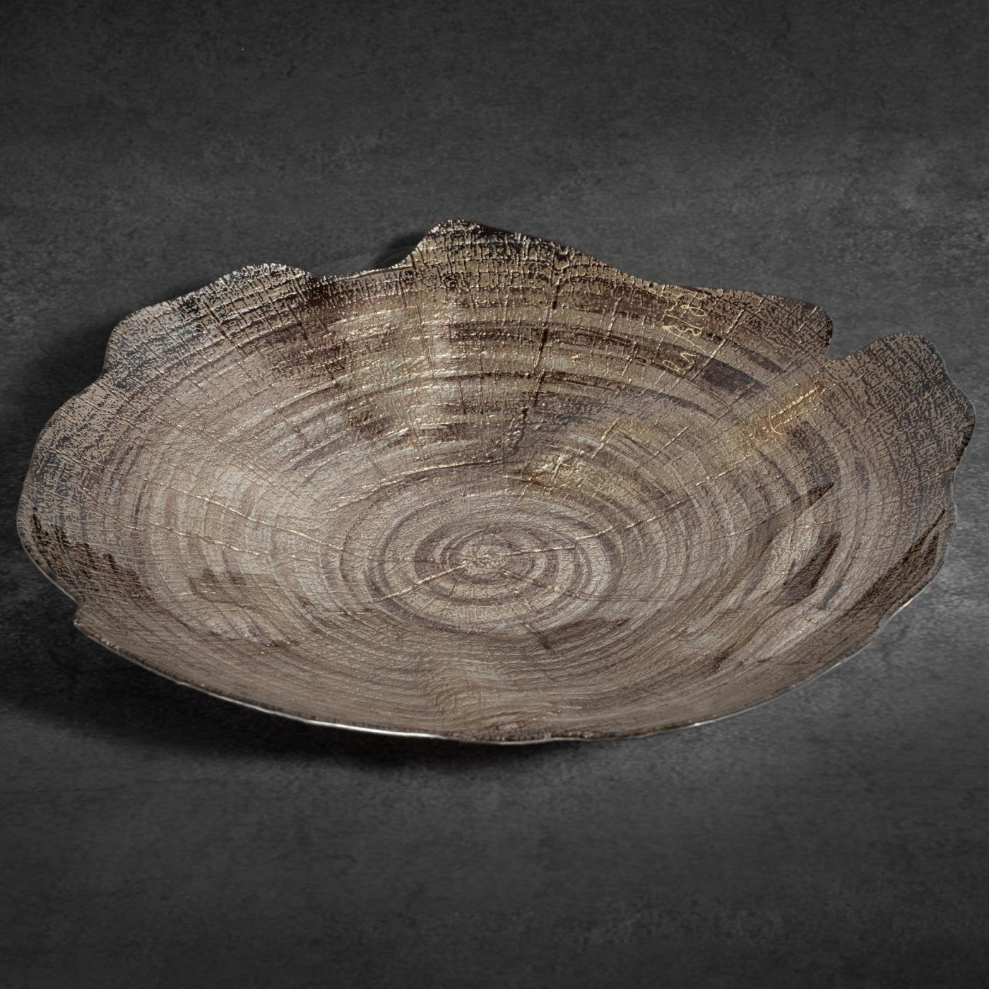 PARI-Schale aus Kunstglas mit Holzmaserungsmotiv