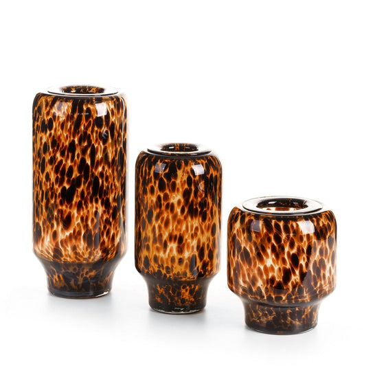 Dekovase LANA aus Kunstglas mit Mustern