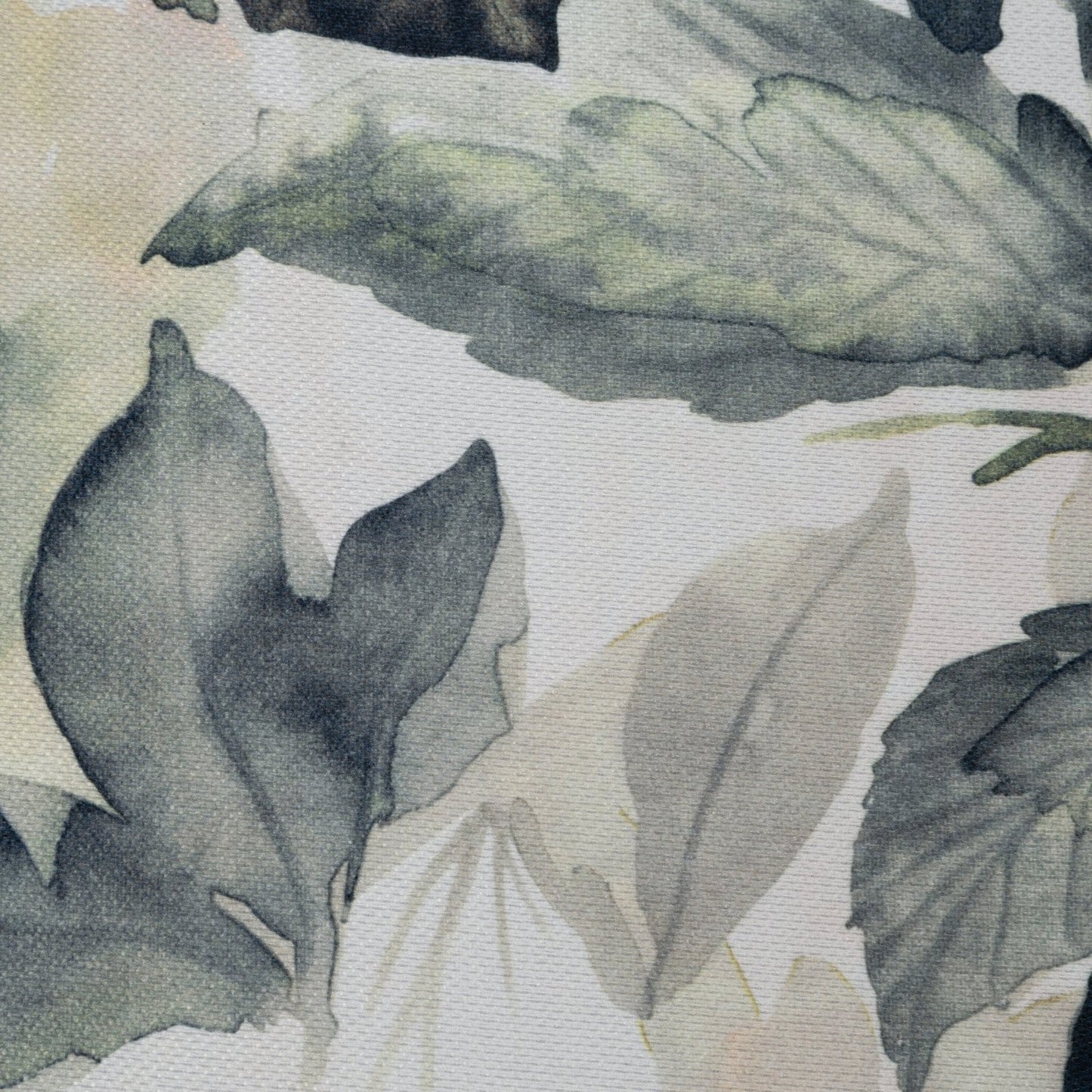 LILIA-Vorhang im Öko-Stil mit einem gemalten Aufdruck aus bunten Blättern,(2er Set), 140 x 270 cm, Klebeband/Hosenträger