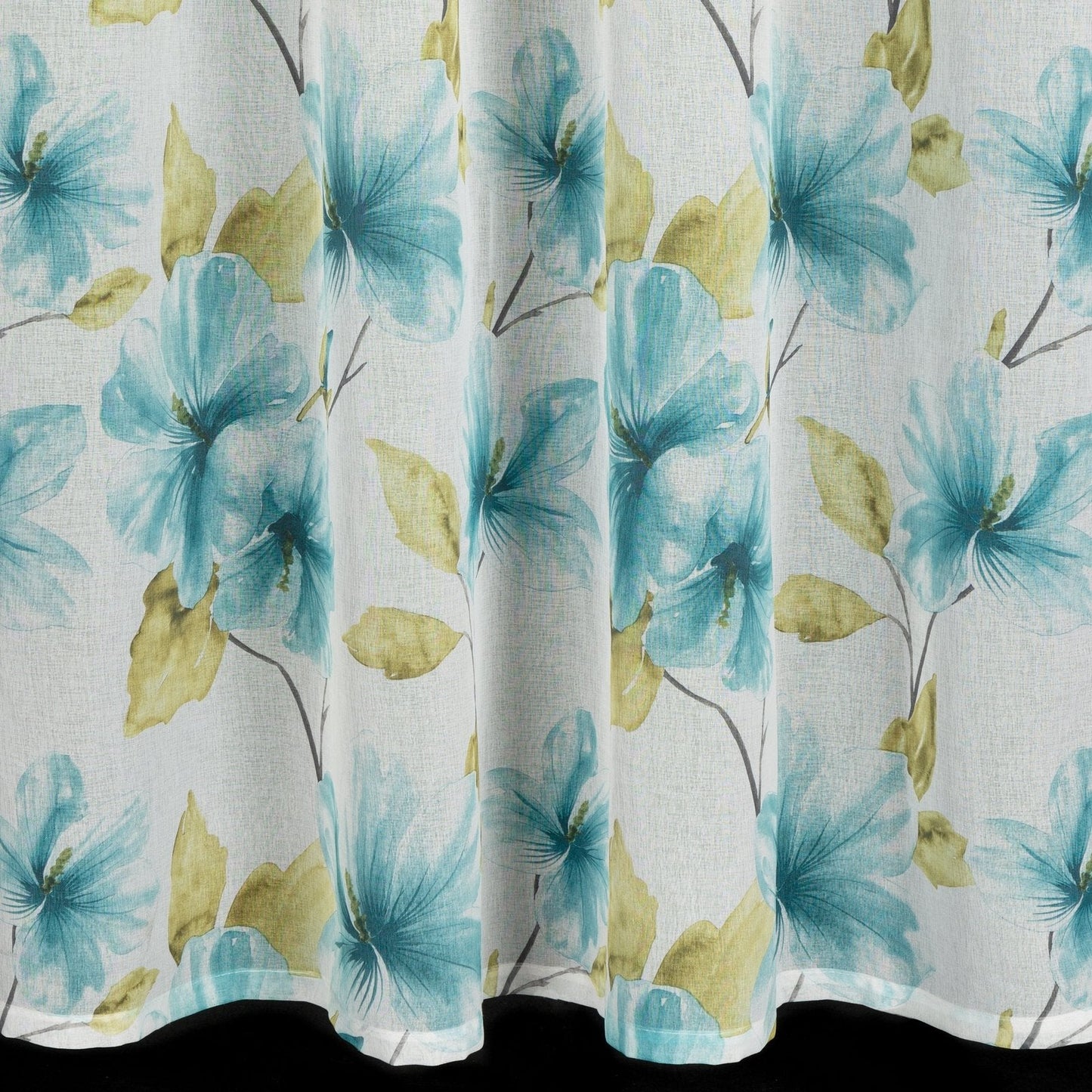 Gardine AIDA-Vorhang aus Etamine mit einem Blumen- oder Blättermotiven Multifunktionsband (2 St), halbtransparent, Etamine