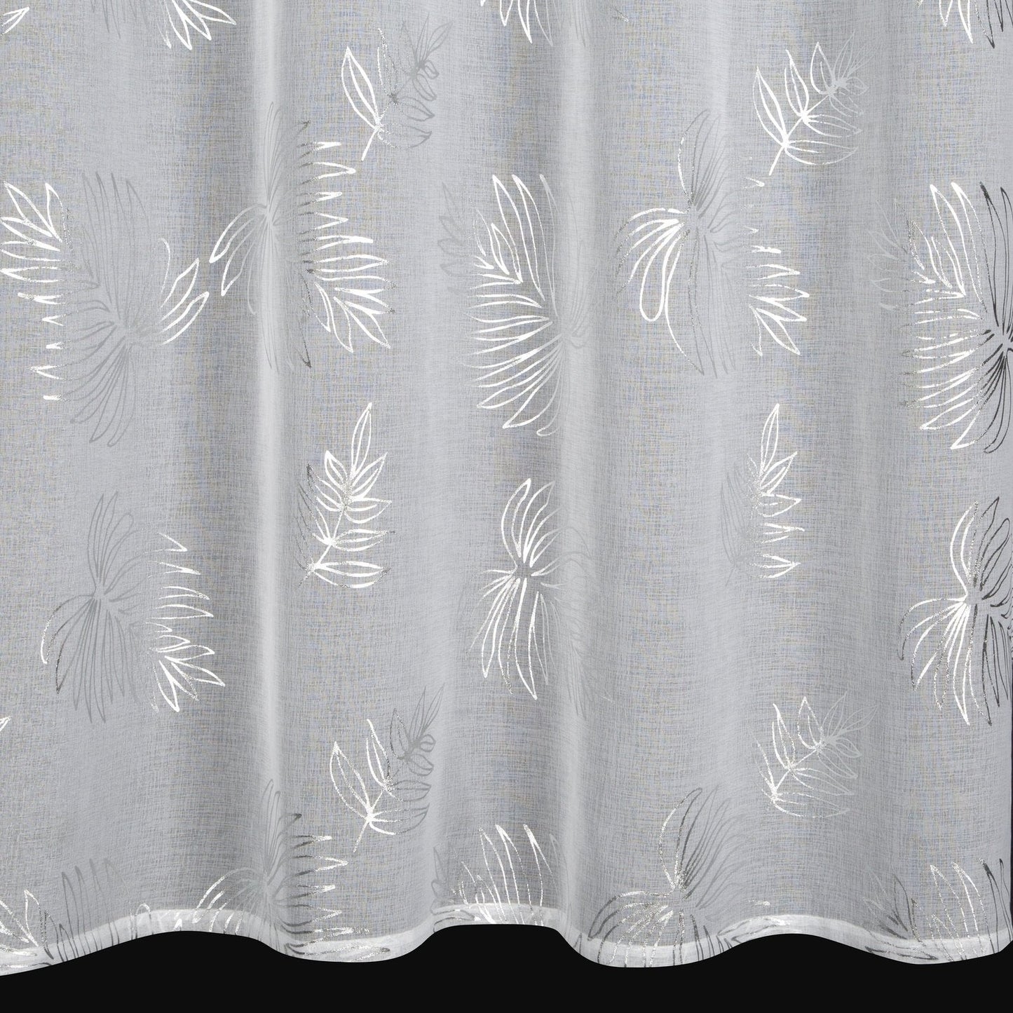 Gardine mit silbernem Muster(2er Set), Ösen