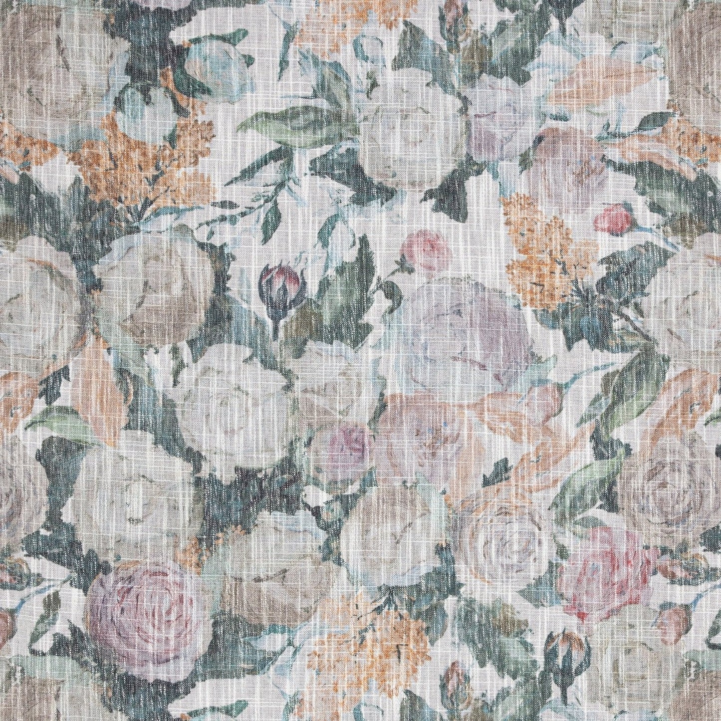 IRMA-Vorhang im Öko-Stil mit malerischem Blumenmotiv,(2er Set),140 x 270 cm, Band/Hosenträger
