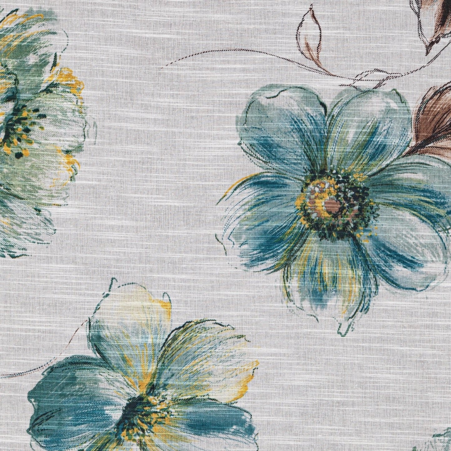 Gardine AIDA-Vorhang aus Etamine mit einem Blumen- oder Blättermotiven Ösen (2 St), halbtransparent, Etamine