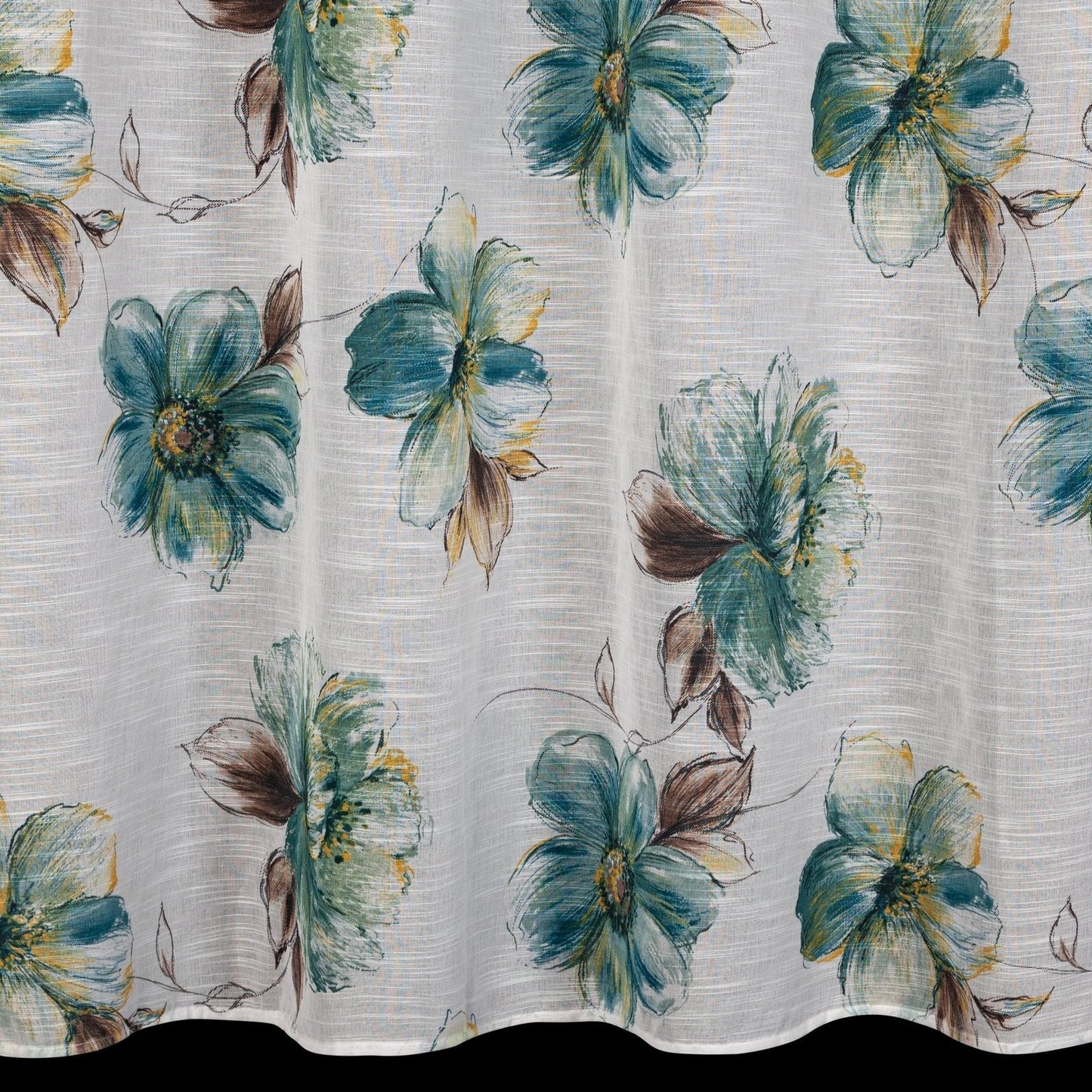 Gardine AIDA-Vorhang aus Etamine mit einem Blumen- oder Blättermotiven Ösen (2 St), halbtransparent, Etamine