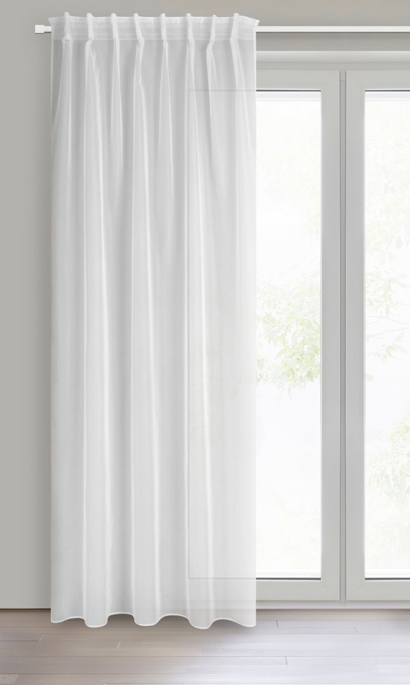 Gardine Vorhang ALINA Faltenband (2 St), transparent