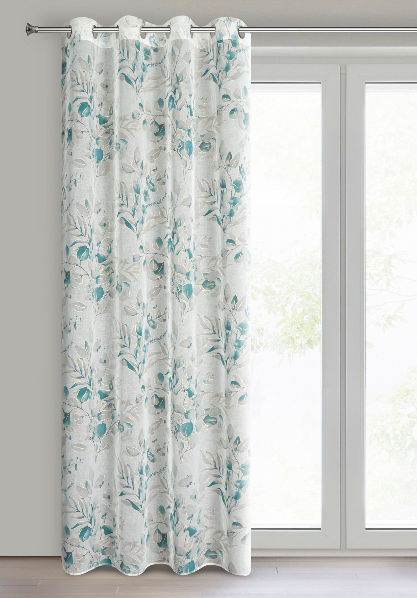 Gardine AIDA-Vorhang aus Etamine mit einem Blumen- oder Blättermotiven Ösen (2 St), halbtransparent, Etamine