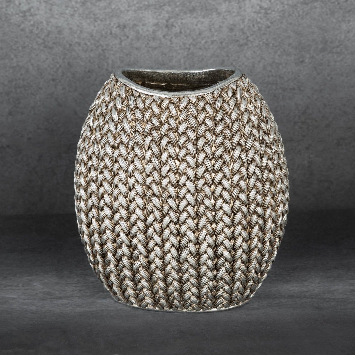 Dekovase MOLI in Silber, 18x12x20 cm