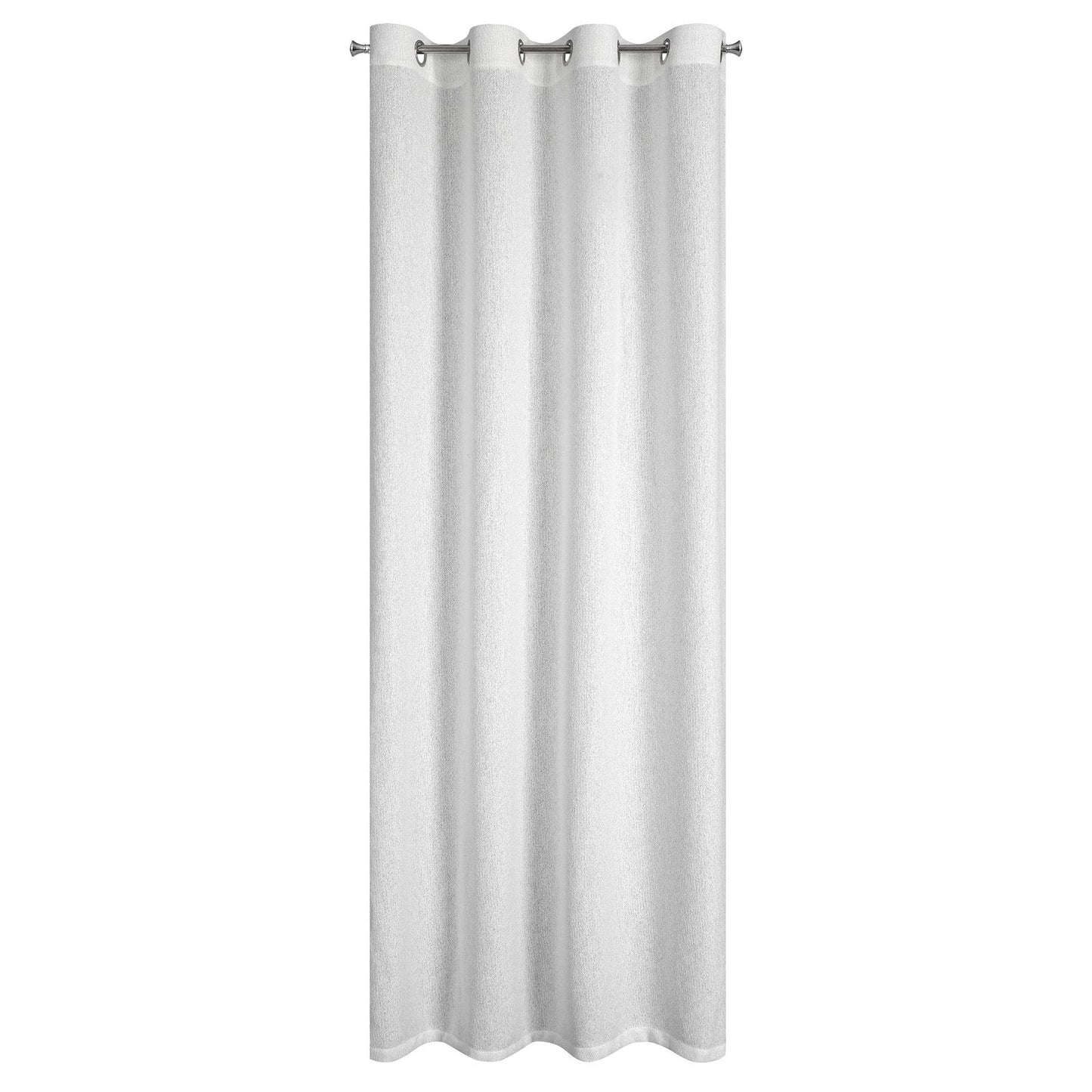 Fertiger ESSI-Vorhang aus Netzgewebe mit Beigabe eines glänzenden Eurofirana-Fadens,(2er Set),140 x 250 cm, Ösen/Räder