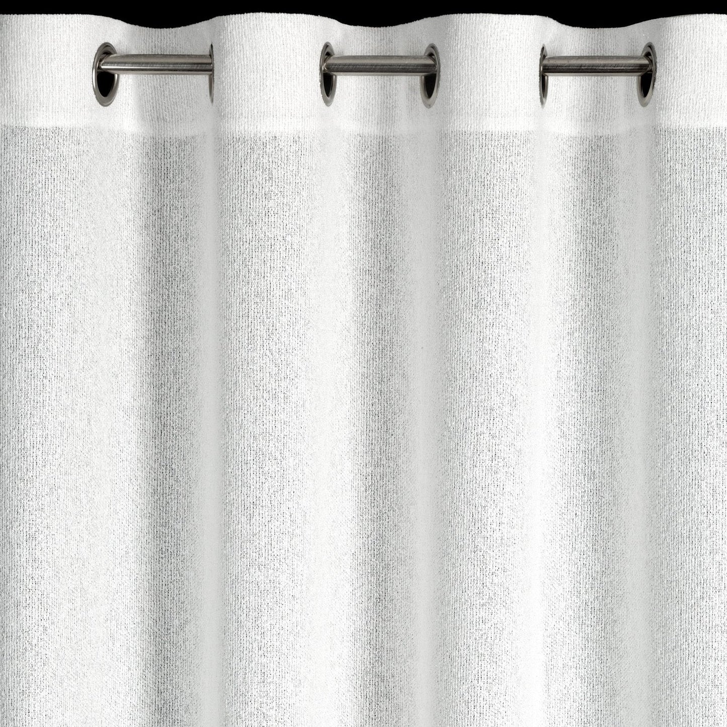 Fertiger ESSI-Vorhang aus Netzgewebe mit Beigabe eines glänzenden Eurofirana-Fadens,(2er Set),140 x 250 cm, Ösen/Räder