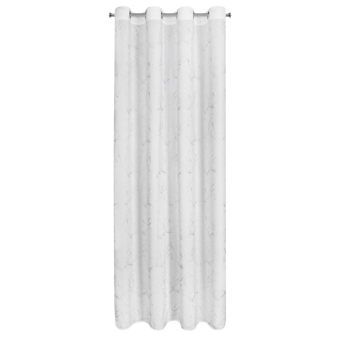 EMILI-Fertigvorhang aus Chiffon, verziert mit einem Marmordruck,(2er Set),140 x 250 cm große Ösen/Kreise