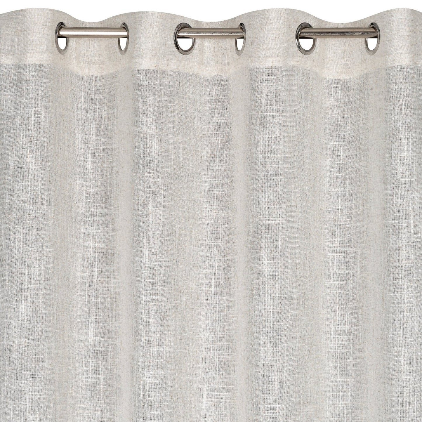 Fertiger IMANI-Vorhang mit Zusatz von Leinen im Öko-Stil,(2er Set),135 x 250 cm, Ösen/Räder