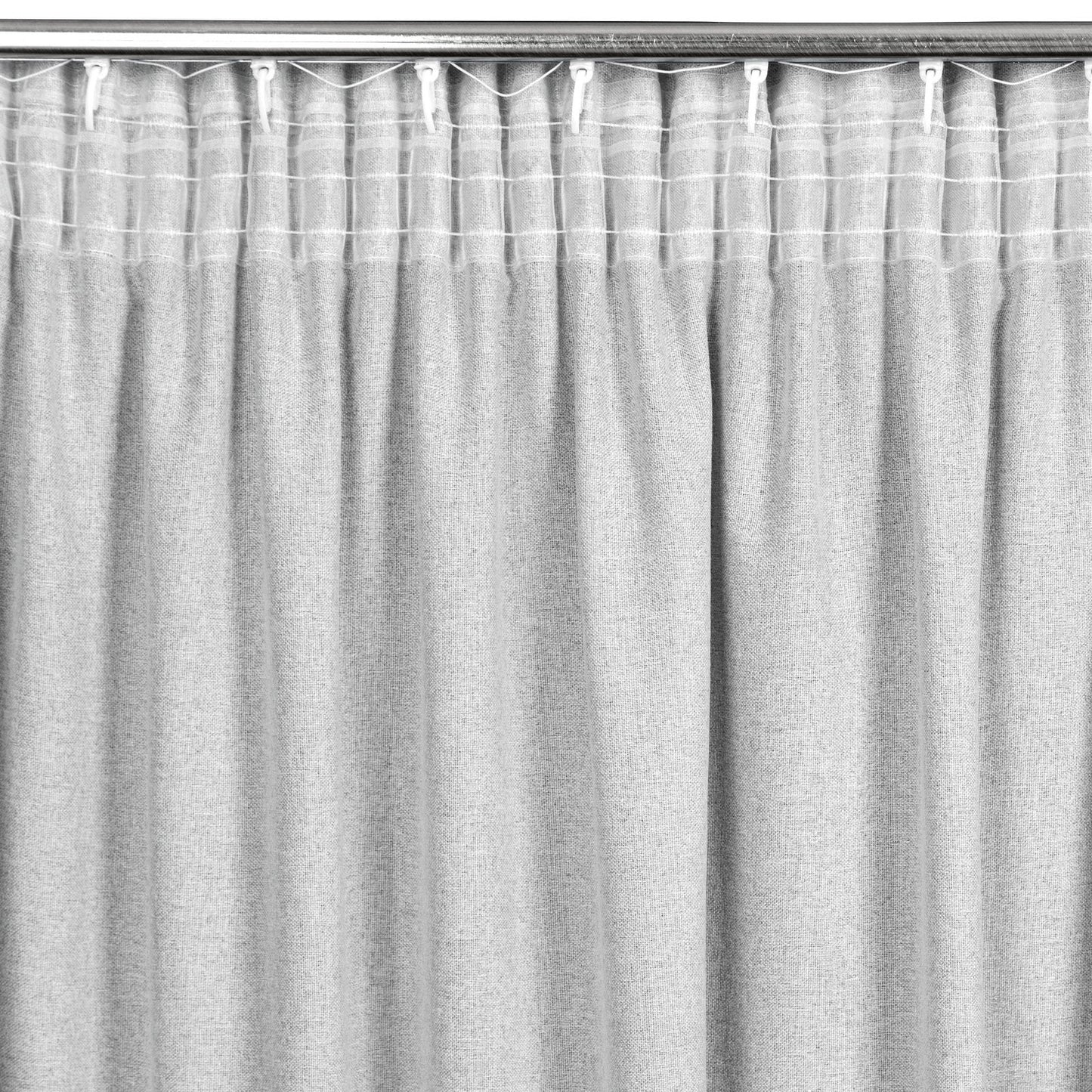 ERIS-Vorhang im Öko-Stil mit Melange-Effekt,(2er Set),140 x 270 cm, Band/Tunnel/Frösche