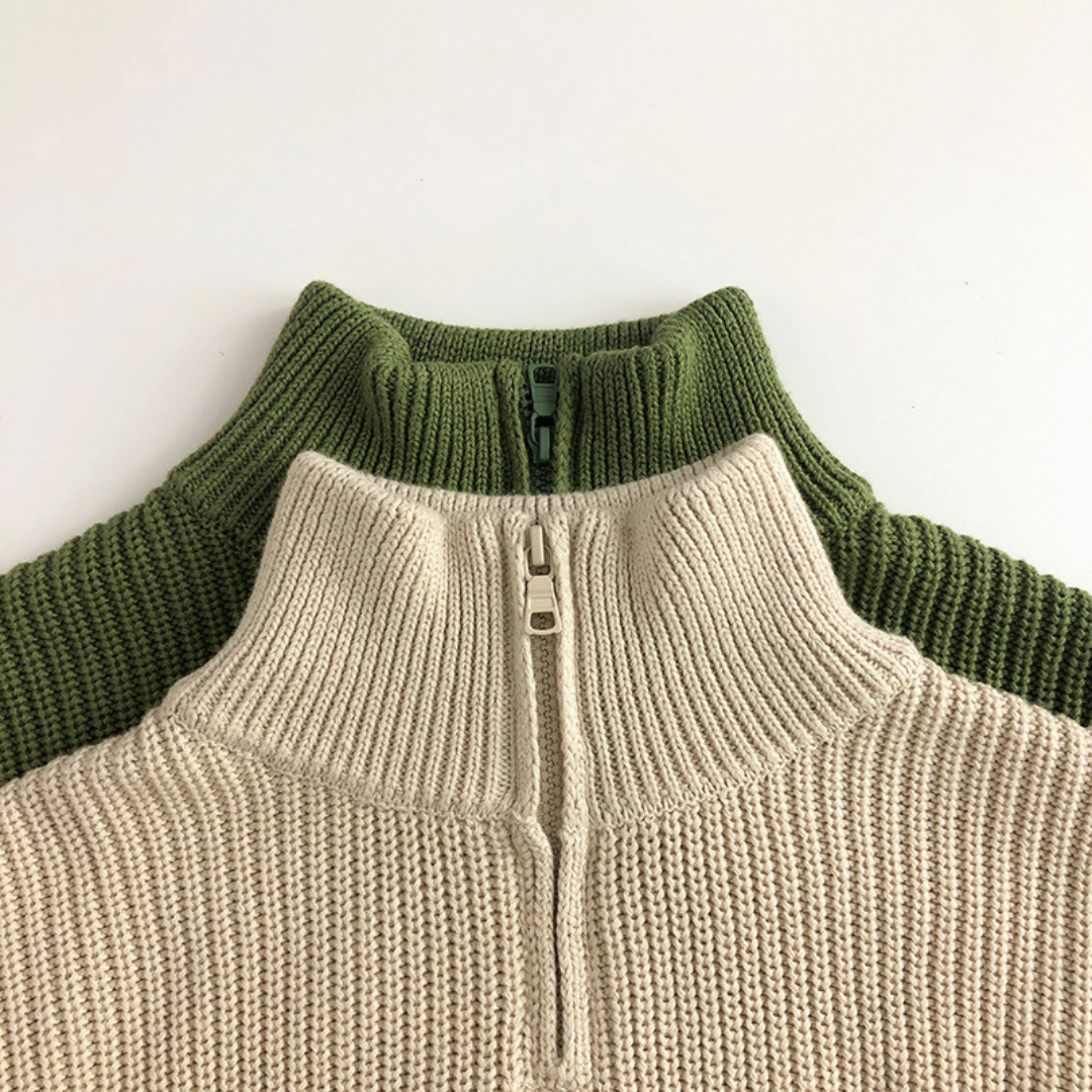 BB Strickpullover mit Reißverschluss