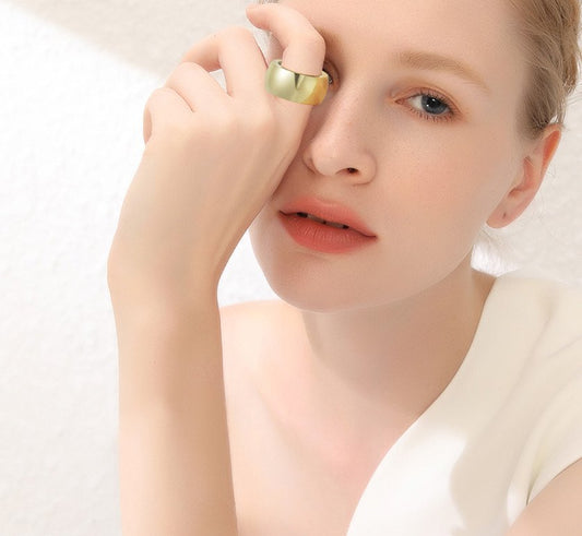 Hochwertiger Edelstahl-Ring in Gold