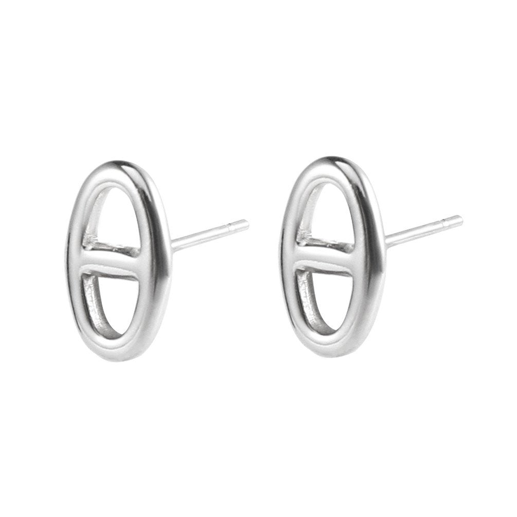 BB Edelstahl-Ohrstecker mit minimalistischem Design