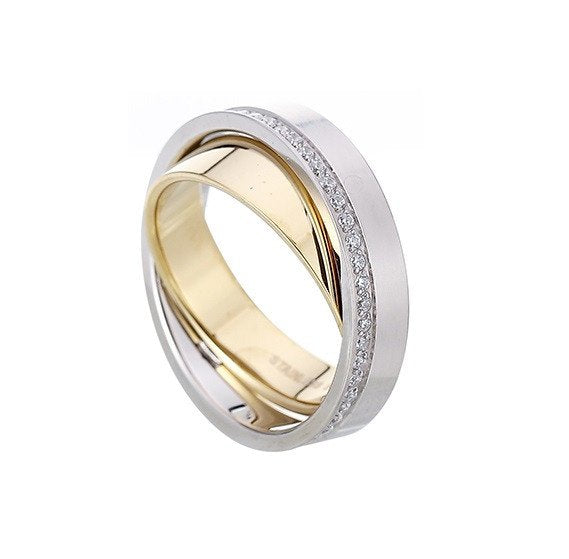 BB Edelstahl-Ring mit Zirkon-Besatz