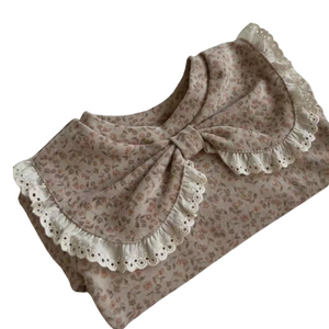 BB Baby-Oberteile mit Schleife - Beige und Braun Floral