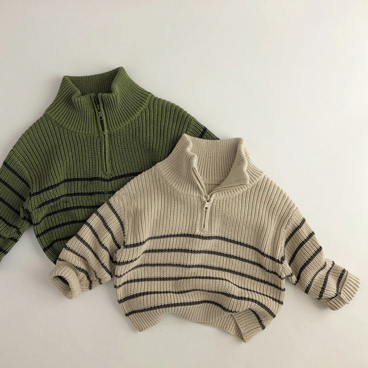 BB Strickpullover mit Reißverschluss