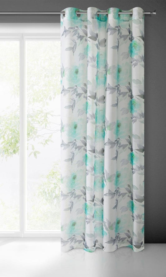 Gardine AIDA-Vorhang aus Etamine mit einem Blumen- oder Blättermotiven Ösen (2 St), halbtransparent, Etamine