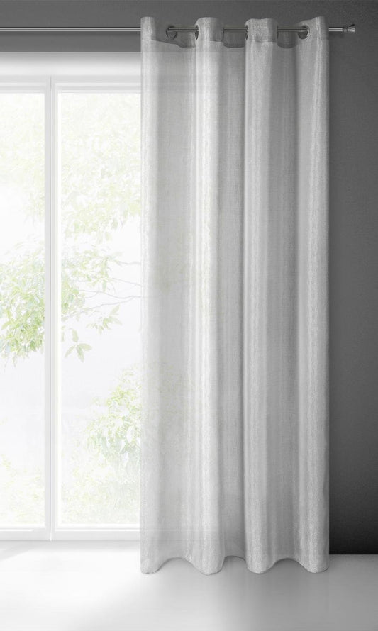Gardine ELICIA Vorhang mit glänzendem Faden Ösen (2 St), halbtransparent, Etamine, 140x250 cm