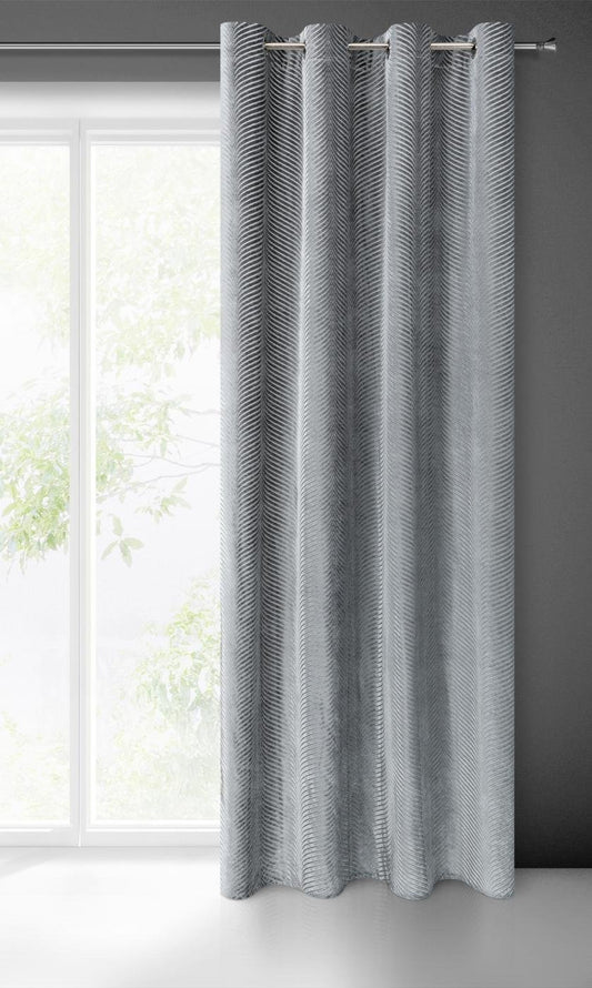 Gardine LUSSI-Vorhang aus glänzendem Samt mit Jacquardmuster Ösen (2 St), abdunkelnd, Jacquard