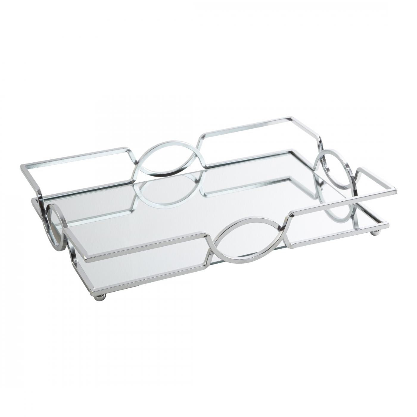Dekotablett LETA  mit Spiegelplatte