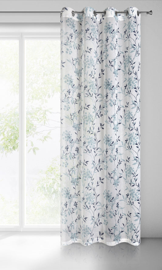 Gardine AIDA-Vorhang aus Etamine mit einem Blumen- oder Blättermotiven Ösen (2 St), halbtransparent, Etamine
