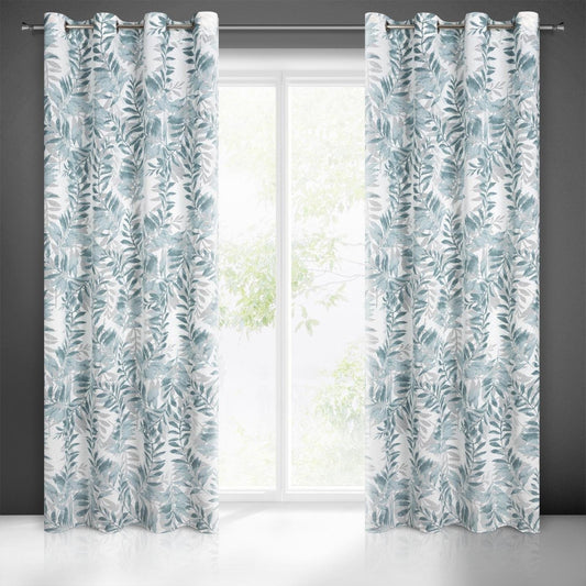 Gardine AIDA-Vorhang aus Etamine mit einem Blumen- oder Blättermotiven Ösen (2 St), halbtransparent, Jacquard