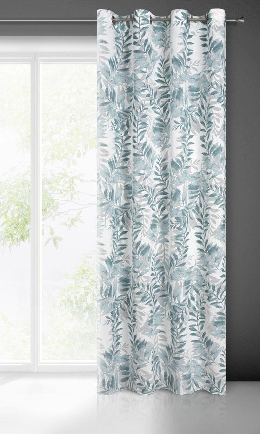 Gardine AIDA-Vorhang aus Etamine mit einem Blumen- oder Blättermotiven Ösen (2 St), halbtransparent, Jacquard