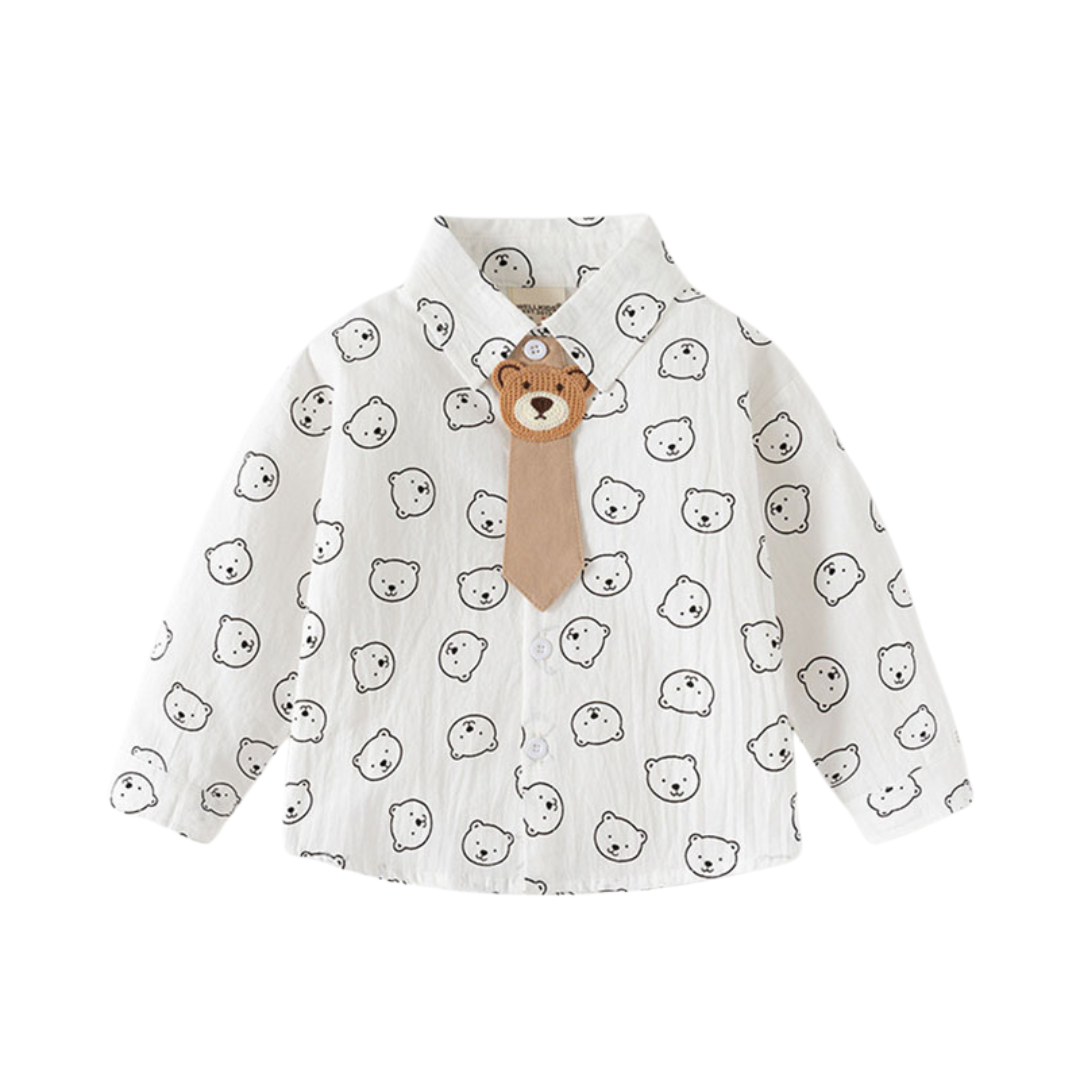 BB Babybluse mit Teddy-Bär-Krawatte