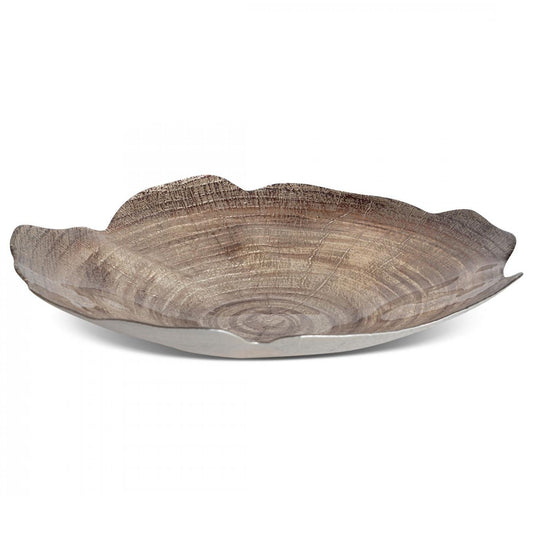 PARI-Schale aus Kunstglas mit Holzmaserungsmotiv