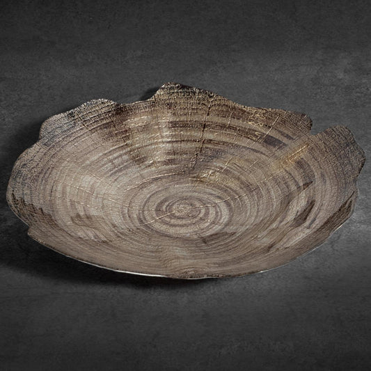 PARI-Schale aus Kunstglas mit Holzmaserungsmotiv