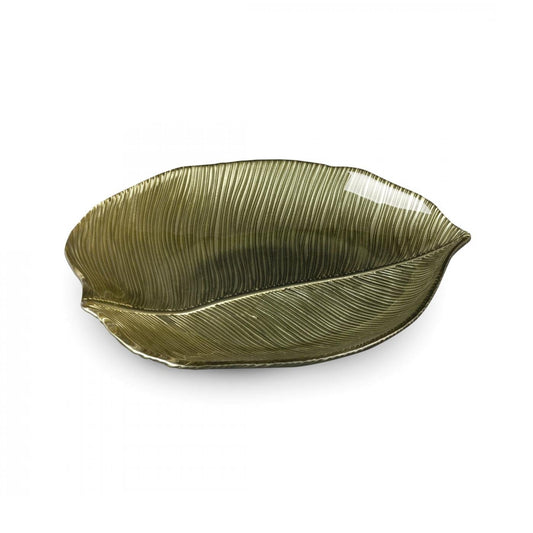 ERIKA Teller aus Kunstglas in Blattform