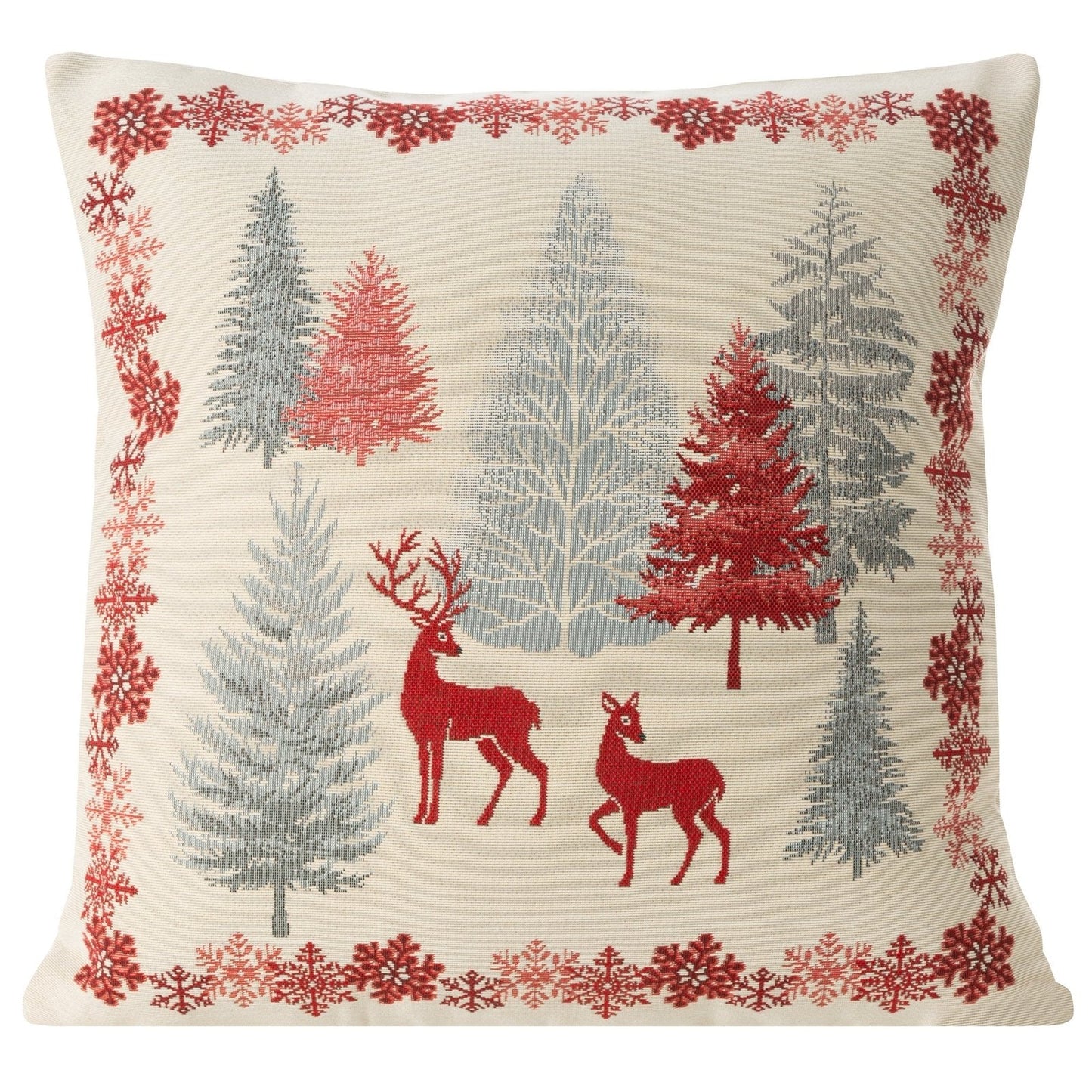 Gobelin-Kissenbezug mit winterlichem skandinavischen Motiv