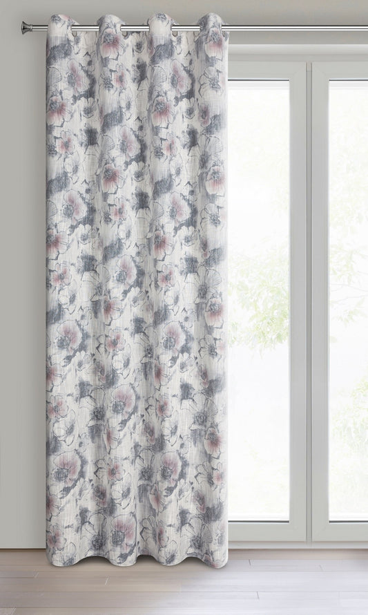 Gardine AIDA-Vorhang aus Etamine mit einem Blumen- oder Blättermotiven Ösen (2 St), halbtransparent, Etamine