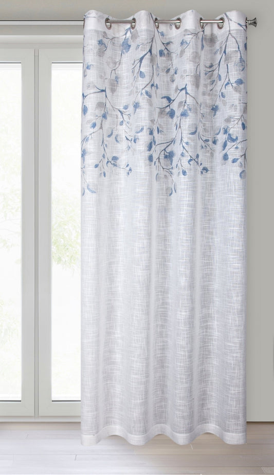 Gardine AIDA-Vorhang aus Etamine mit einem Blumen- oder Blättermotiven Ösen (2 St), halbtransparent, Etamine