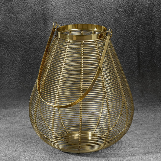 Kerzenlaterne Deko-Laterne MELA, gold, aus Metall