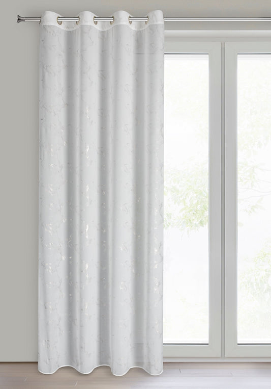 Gardine Iva-Vorhang aus Etamine mit Marmormuster Ösen (2 St), halbtransparent, Etamine