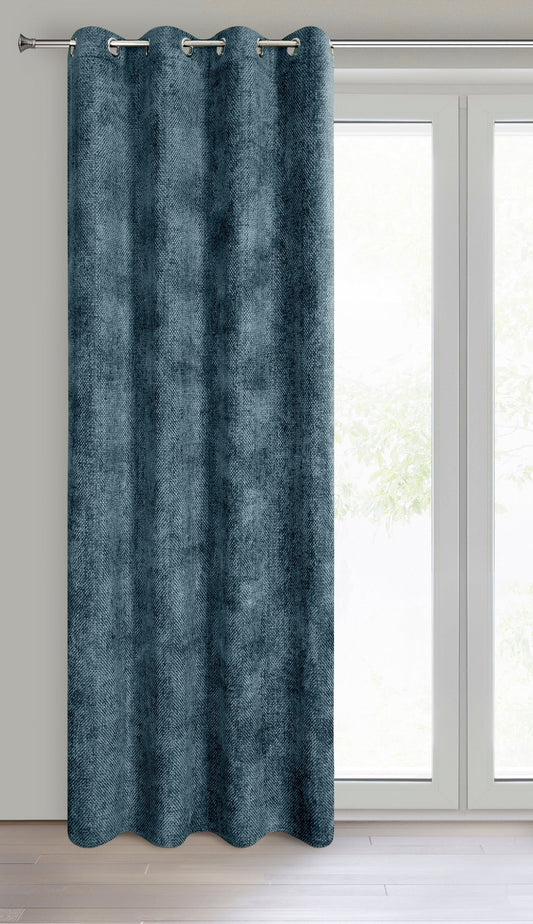 Einfarbiger ALETA-Vorhang aus Chenille,(2er Set),135x250 cm, Ösen/Kreise